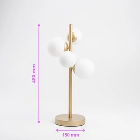 Brilagi - Lampada da tavolo LED MILLA 4xG9/3W/230V oro/bianco