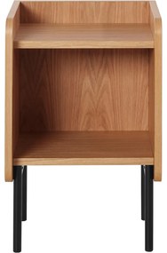 Comodino colore naturale in rovere con ripiani Wrap - Bonami Selection