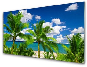 Pannello paraschizzi cucina Paesaggio delle palme del mare 100x50 cm