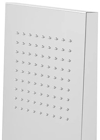 Soffione doccia a sbalzo 22x50 cm cromato in acciaio inox