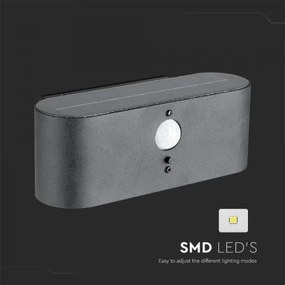 Lampada solare da parete LED esterna con sensore LED/2,5W/3,7V 3000K IP54