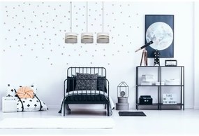 Lampadario su corda CORAL 3xE27/60W/230Vbianco/grigio