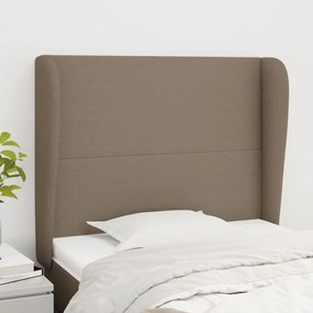 Testiera Ad Orecchio Tortora 103x23x118/128 Cm İn Tessuto /