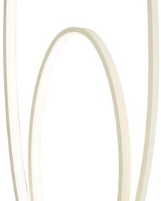 Lampada da terra di design beige con LED dimmerabile a 3 livelli - Boomerang