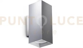 Look square applique a parete 2 luci attacco gu10 cromo 15cm l.6cm ...