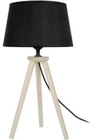 Tosel  Lampade d’ufficio lampada da comodino tondo legno naturale e nero  Tosel