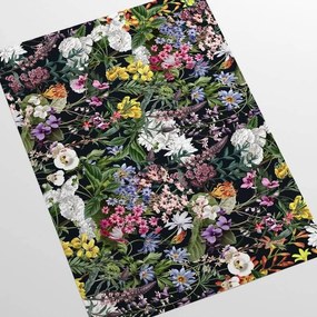 Carta da Parati Sfondo colorato floreale scuro botanico vintage 15€/mq | Spedizione Gratuita | Carta Da Parati Camera Da Letto | Carta Da Parati Bagno