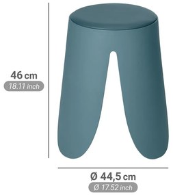 Sgabello color petrolio in plastica impilabile Comiso – Wenko