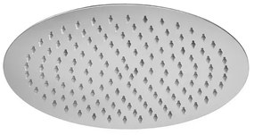 Soffione doccia slim tondo diametro 20 cm in acciaio cromato