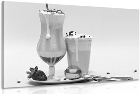 Quadro su tela – Frullato al latte in bianco e nero