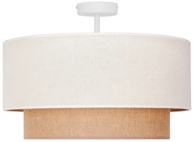 Duolla - Lampadario a plafone BOHO 1xE27/15W/230V diametro 45 cm color crema/marrone