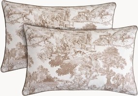 Set di 2 federe in cotone percalle Toile De Jouy