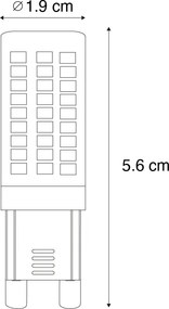 Set di 2 Lampadine LED G9 a 3 Step dimmerabili Opale 4.5W 500lm 4000K