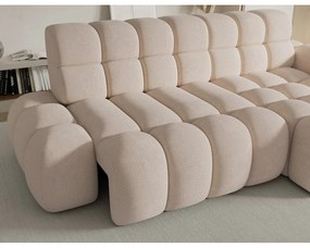 Divano angolare beige allungabile (con penisola a destra/con chaise lounge) Ceedro – ELTAP