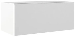 Mobile da bagno sospeso sotto lavabo L 80 x H 35 x P 45 cm bianco laccato opaco, 1 cassetto VISOBATH element