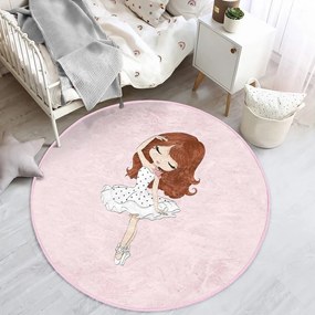 Tappeto rosa per bambini ø 120 cm Comfort - Mila Home