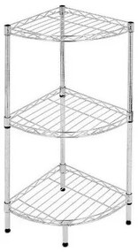 Scaffale ad Angolo Confortime 3 livelli Cromato (35 x 35 x 70 cm)