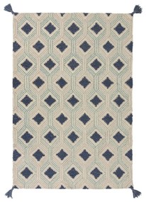 Tappeto in lana blu/grigio 120x170 cm Marco - Flair Rugs