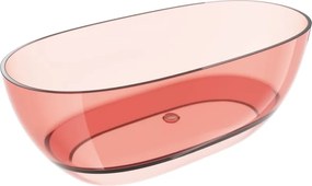 Mexen Pure coral vasca da bagno freestanding trasparente 170 x 80 cm, tappo cromato - 58071708004