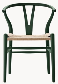 Sedia in legno con seduta intrecciata Wishbone CH24