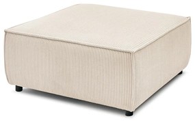 Pouf in velluto a coste color crema Nihad modular - Bobochic Paris