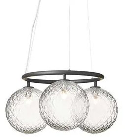 Nuura - Miira 3 Circular Lampadario Rock Grey/Optic Clear Nuura