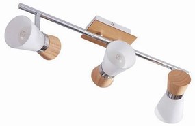 Lindby - Vivica 3 Plafoniera White/Light Wood/Chrome Lindby