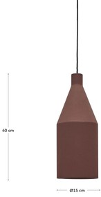 Kave Home - Lampada da soffitto Peralta in metallo verniciato color terracotta Ã˜ 15 cm