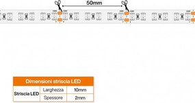 Striscia LED 24V 144W/m Luce Blu - IP54 - 5 metri