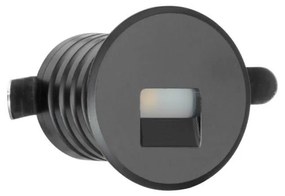 Faretto LED Nero 1W  IP67 Professional LED OSRAM - per Gradini Colore  Bianco Naturale 4.000K