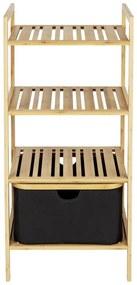 Mensola da bagno in bambù nero/naturale 44x93,5 cm Ecori - Wenko