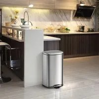 EKO Pattumiera a Pedale Della 50 L Argento Opaco 440024