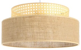 Lampadario a sospensione con filo BOHO 1xE27/60W/230V diametro 40 cm rattan