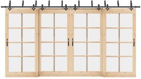 Kit Di Binari Per Porte Scorrevoli 427 Cm Acciaio Nero /