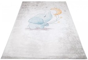 Tappeto per bambini con motivo a elefante con luna Larghezza: 160 cm | Lunghezza: 220 cm