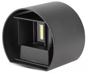 Applique Led Da Parete Bryana 6W 4000K Carcassa Nera Circolare IP65 Doppio Illuminazione Angolo Regolabile SKU-7090