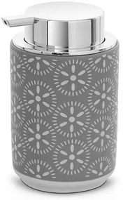 Dispenser porta sapone da appoggio in ceramica grigio Circus