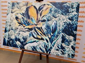 Quadro su tela – Fiore artistico astratto