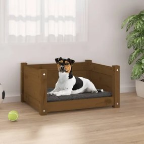 Cuccia per Cani Miele 55,5x45,5x28 cm Legno Massello di Pino