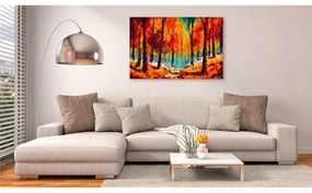 Quadro Artistic Autumn  Colore Blu, Dimensioni e Misure 120x80