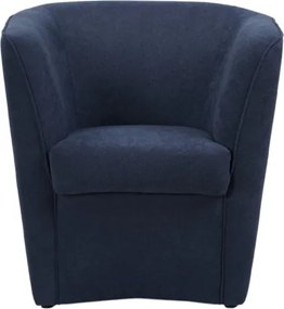 Poltrona Blu in tessuto antimacchia moderna imbottita