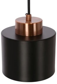 Lampadario a sospensione con filo OLENA 1xE27/60W/230V nero