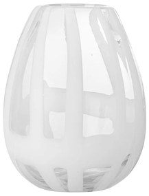 Vaso in vetro bianco fatto a mano (altezza 18 cm) Cosmin - Bloomingville