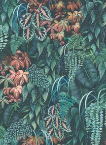 Osborne & Little Carta da parati Green Wall - Peacock