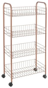 Scaffale mobile in metallo color rame 41x84 cm Ascona - Metaltex