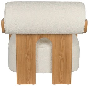 Poltrona beige con rivestimento in bouclé Oolong – Zuiver