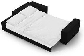 Divano angolare nero allungabile/con contenitore (con penisola a sinistra/con chaise lounge) con rivestimento in velluto Jodie – Micadoni