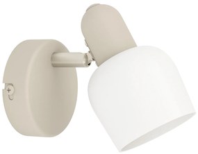 Spot Contemporaneo Corato In Acciaio Color Sabbia 1 Luce E14 18W Ip20