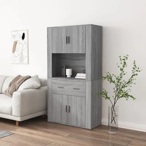 Credenza Grigio Sonoma İn Legno Multistrato /