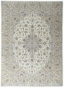 Kashan Tappeto 240x330 Beige (Iran) Annodato A Mano